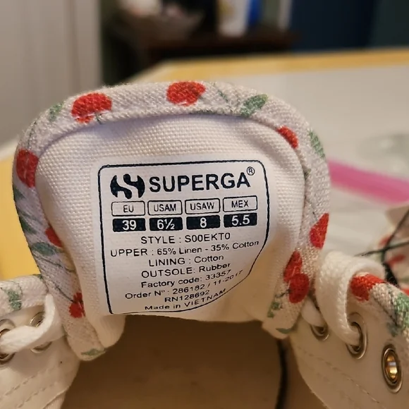 Superga Floral Cherry Sneakers - Picture 3 of 4